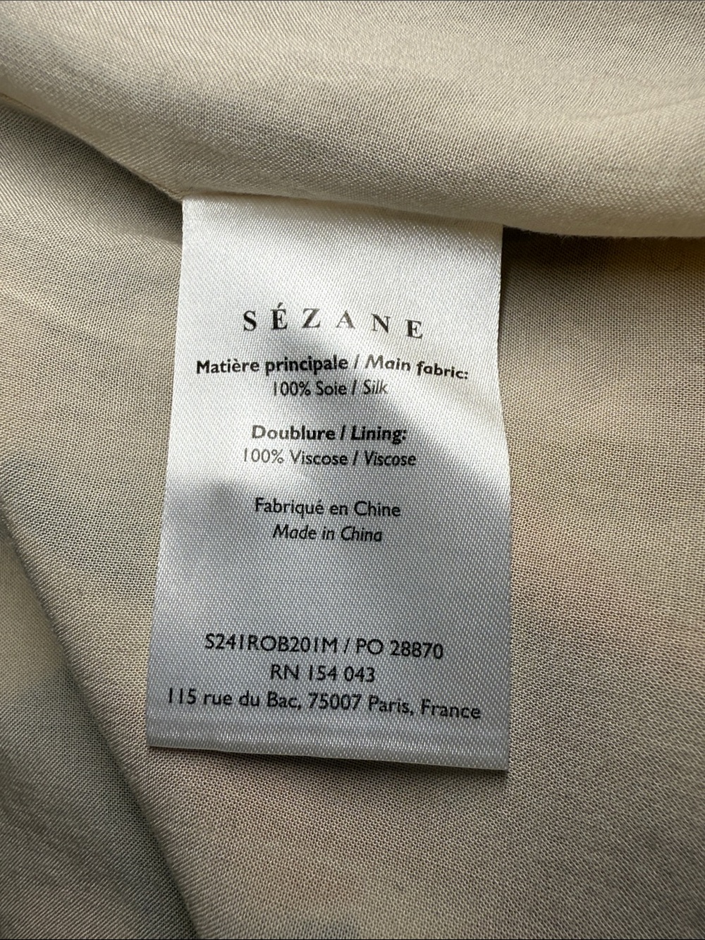 LIKE NEW Sézane Alda Dress Paradise Print Floral Silk Maxi Size FR 46 US 14 - Picture 8 of 10